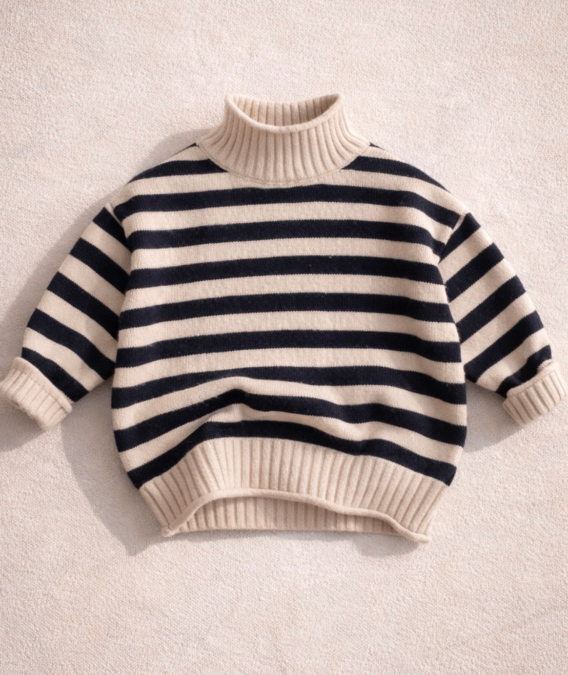 Striped Turtleneck Sweater