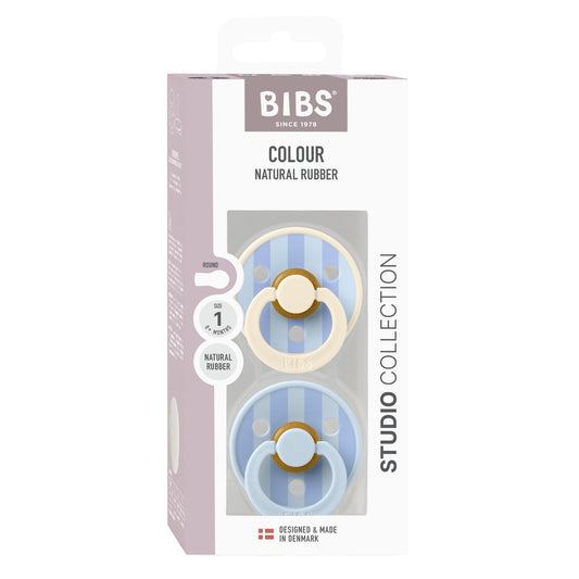 BIBS Pacifier Studio Colour 2 Pack Block Latex
