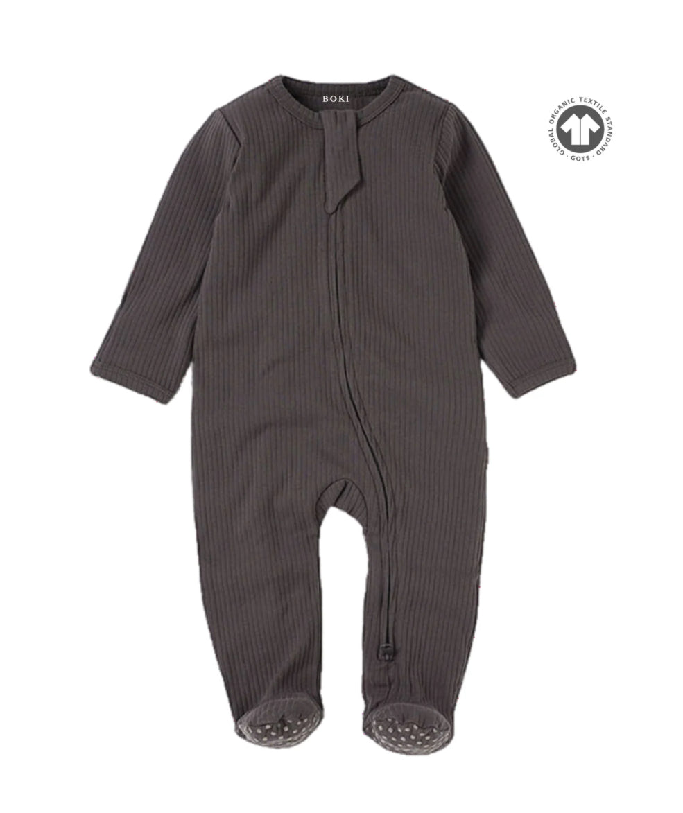 Boki Organic Cotton 2-way Zipsuit with Footies & Mittens