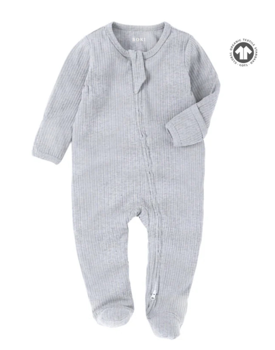 Boki Organic Cotton 2-way Zipsuit with Footies & Mittens