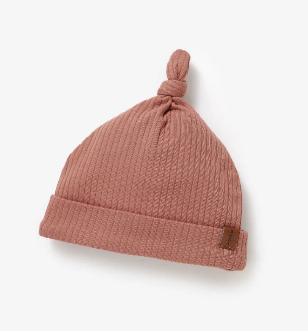 Boki Organic Ribbed Cotton Beanie