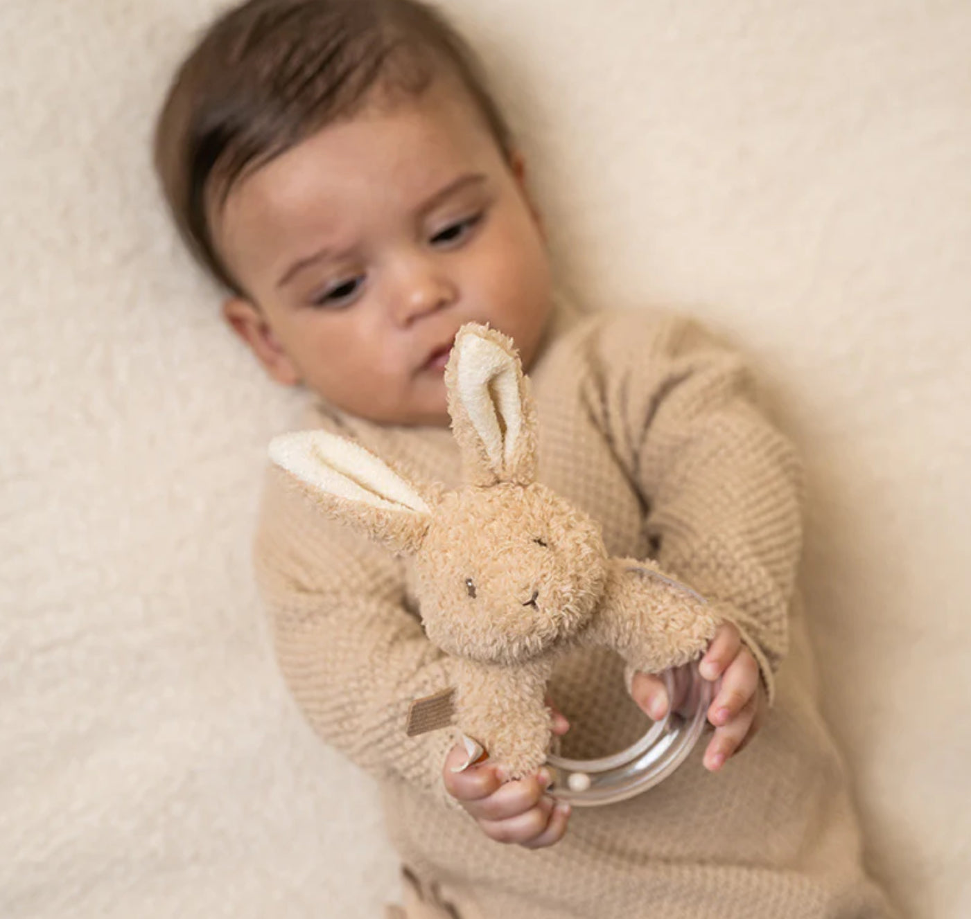 Little Dutch Ring Rattle Bunny