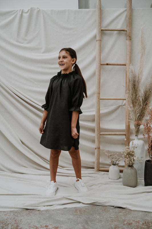 Ruffle Neck Dress
