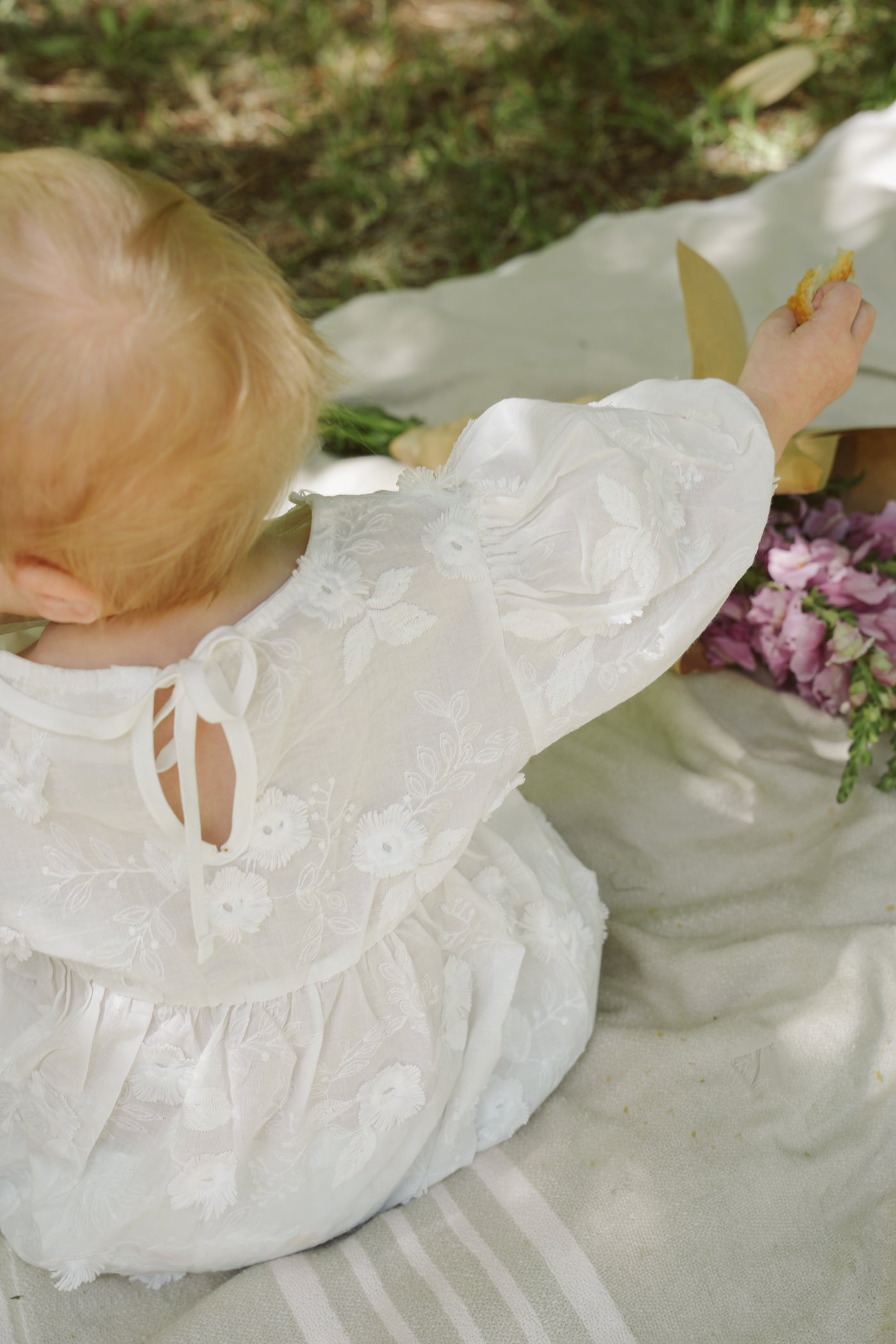Floral Embroidered Puff Sleeve Dress