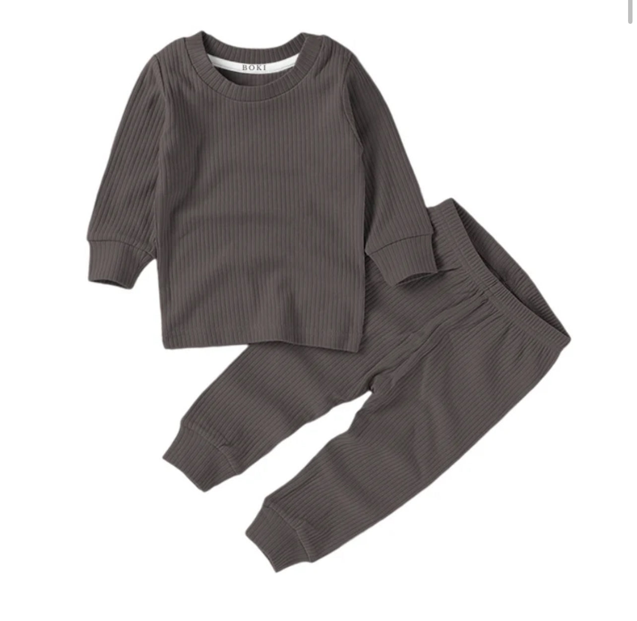 Boki Organic Rib Long Sleeve Pyjamas Set