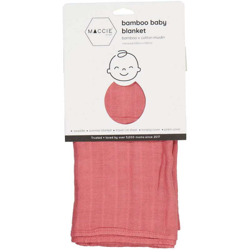 MACCIE Bamboo Cotton Muslin Swaddle Blanket
