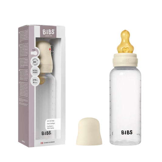 BIBS Baby Bottle Round Latex 1 Pack 270 ml Medium Flow