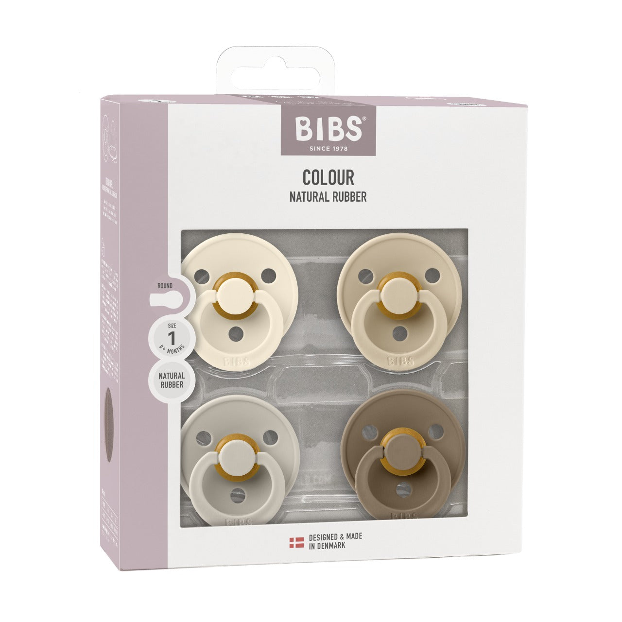 BIBS Pacifier Colour 4 Pack Latex