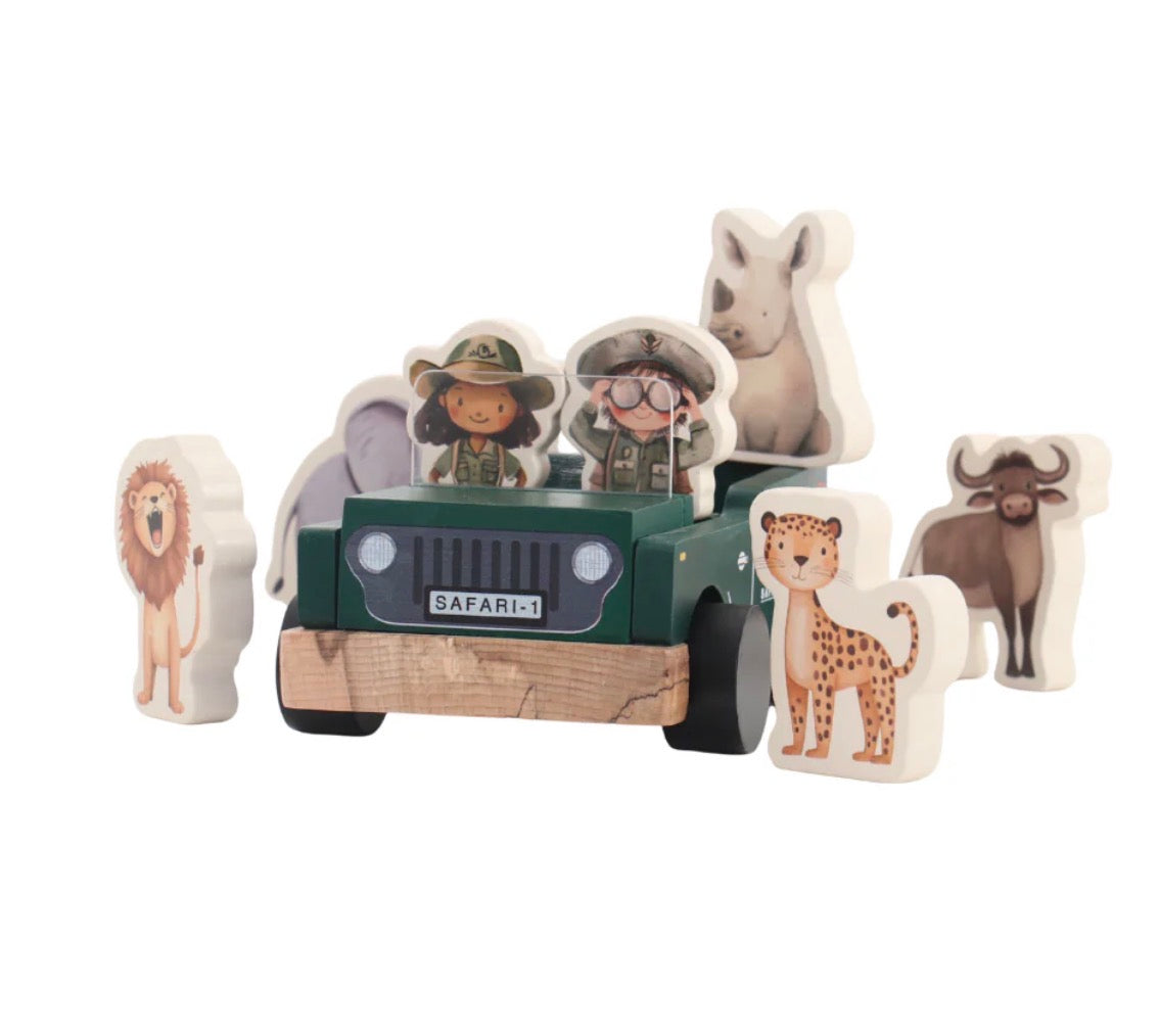 Grow Baby Wooden Toy Play Set - On Safari