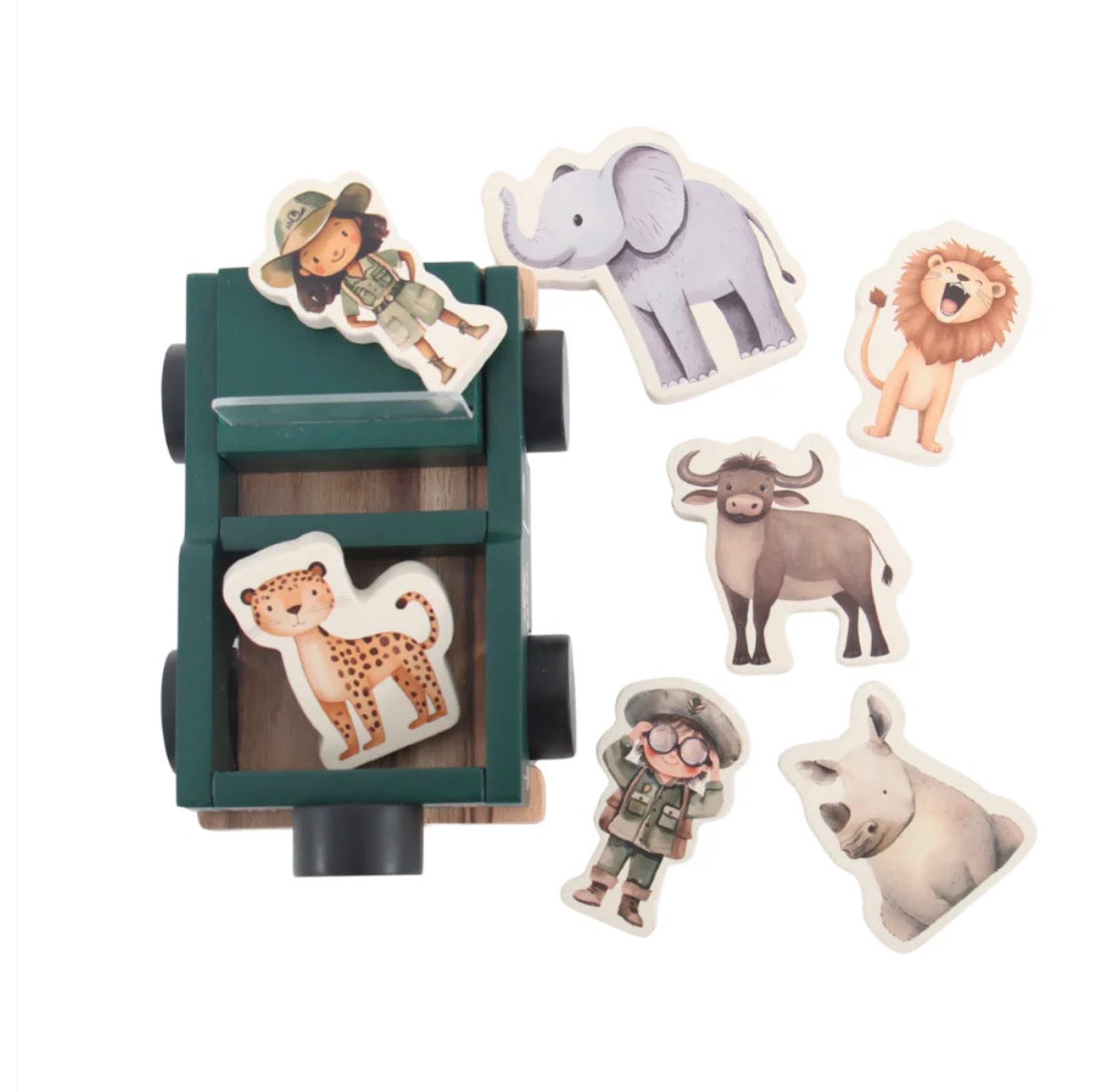 Grow Baby Wooden Toy Play Set - On Safari