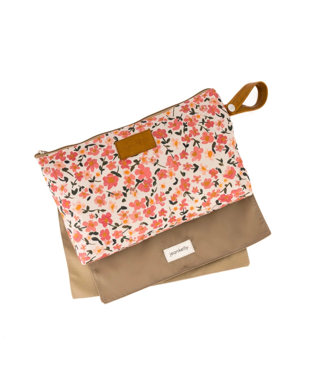 Jeankelly Changing Pouch With Padded Slim Mat + Grab Handle