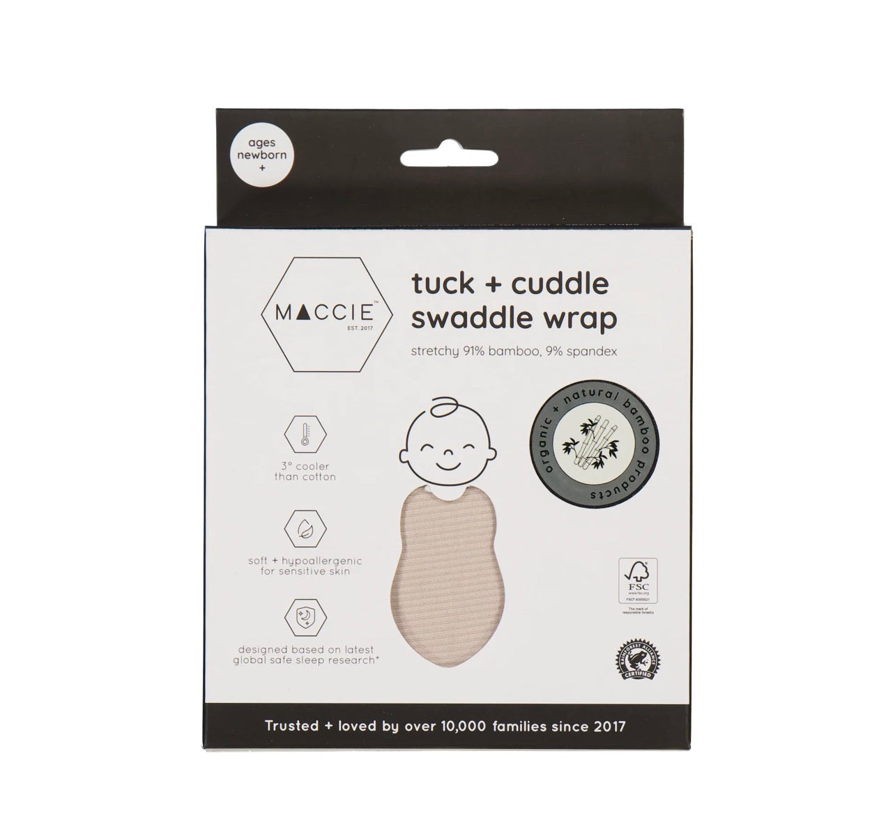 Maccie Tuck & Cuddle Swaddle Wrap - Stone