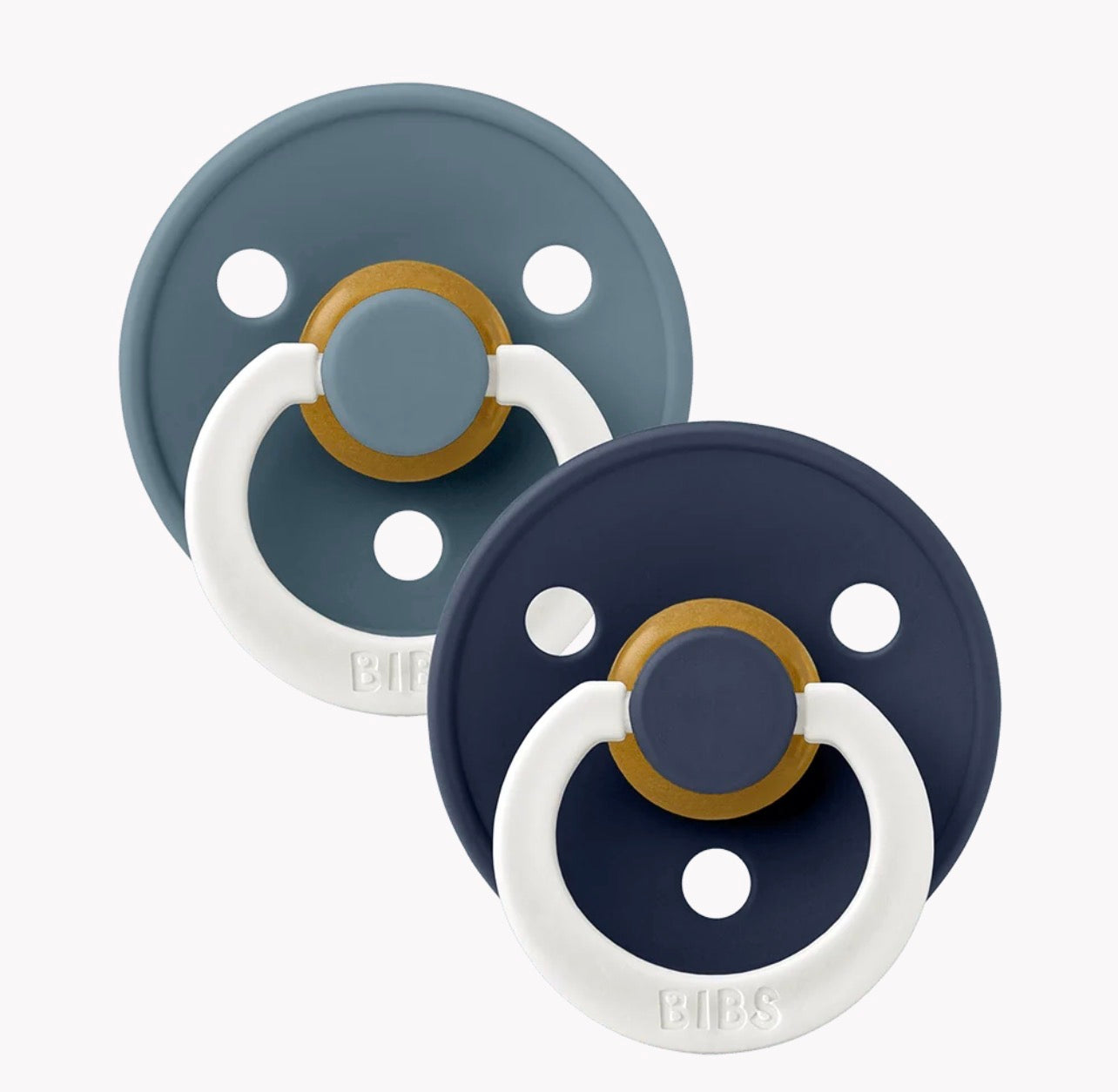 BIBS Pacifier Colour 2 Pack Latex Glow in the Dark
