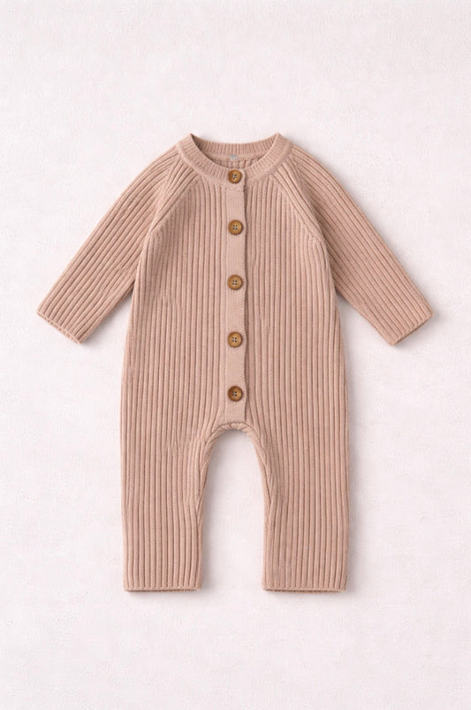 Sand Ribbed Jumpsuit