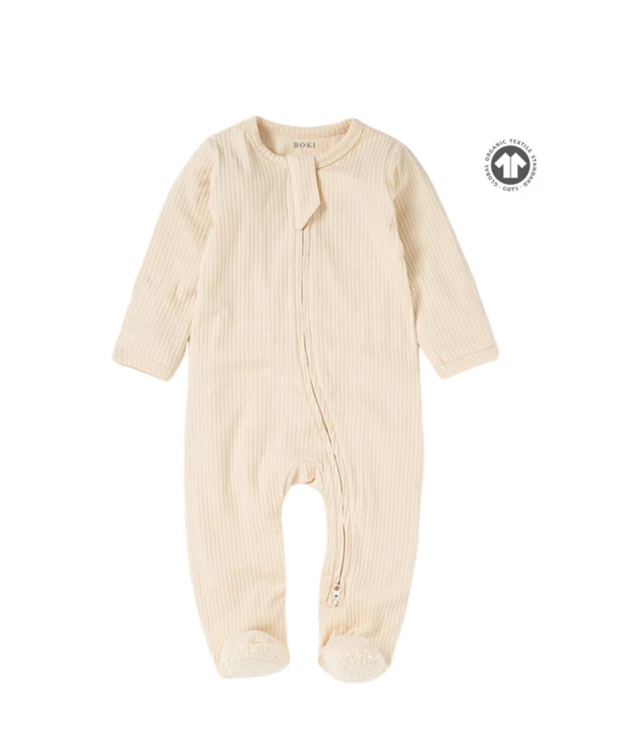 Boki Organic Cotton 2-way Zipsuit with Footies & Mittens