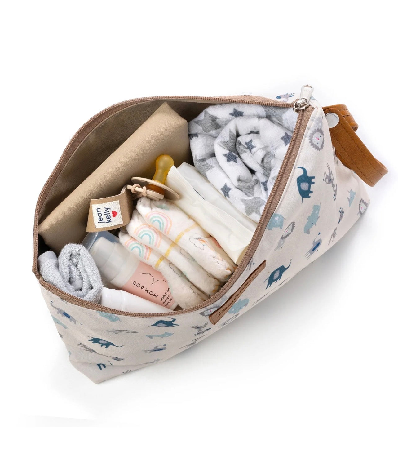 Jeankelly Changing Pouch With Padded Slim Mat + Grab Handle