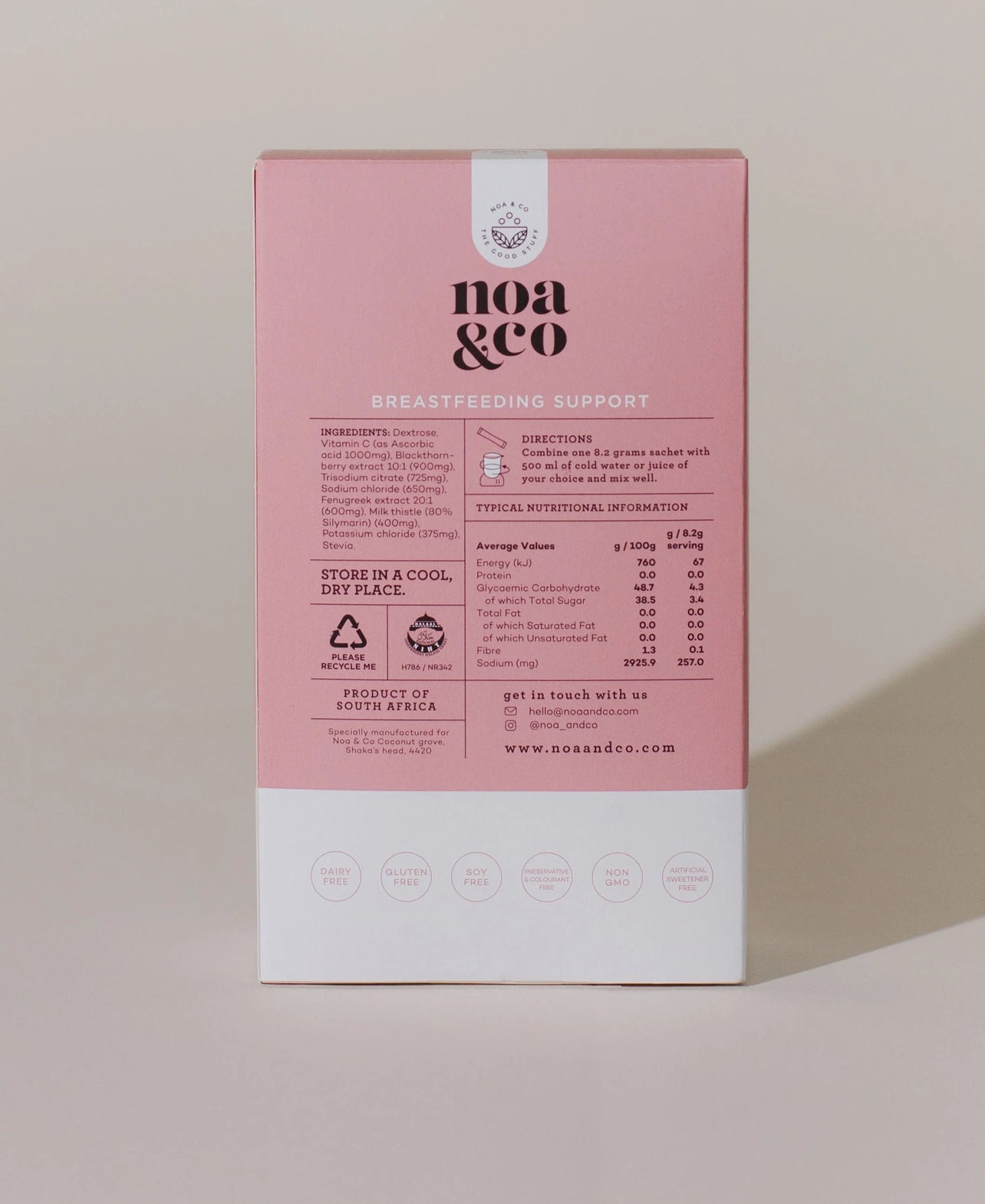 Noa & Co's Breast Feeding Support (10 Sachets)