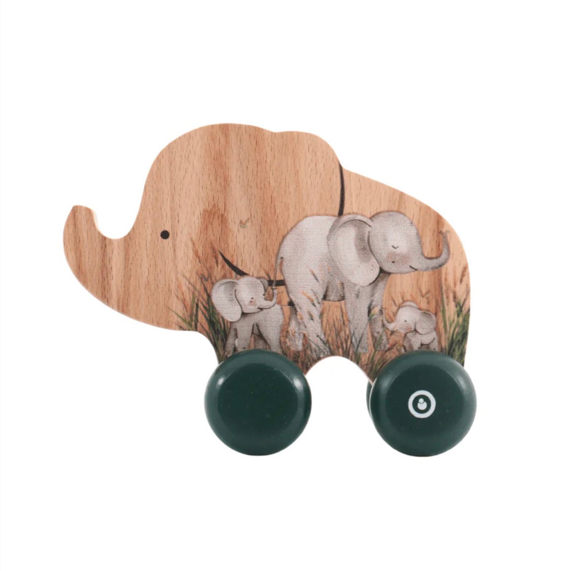 Grow Baby Wooden Push Toy - Elephant