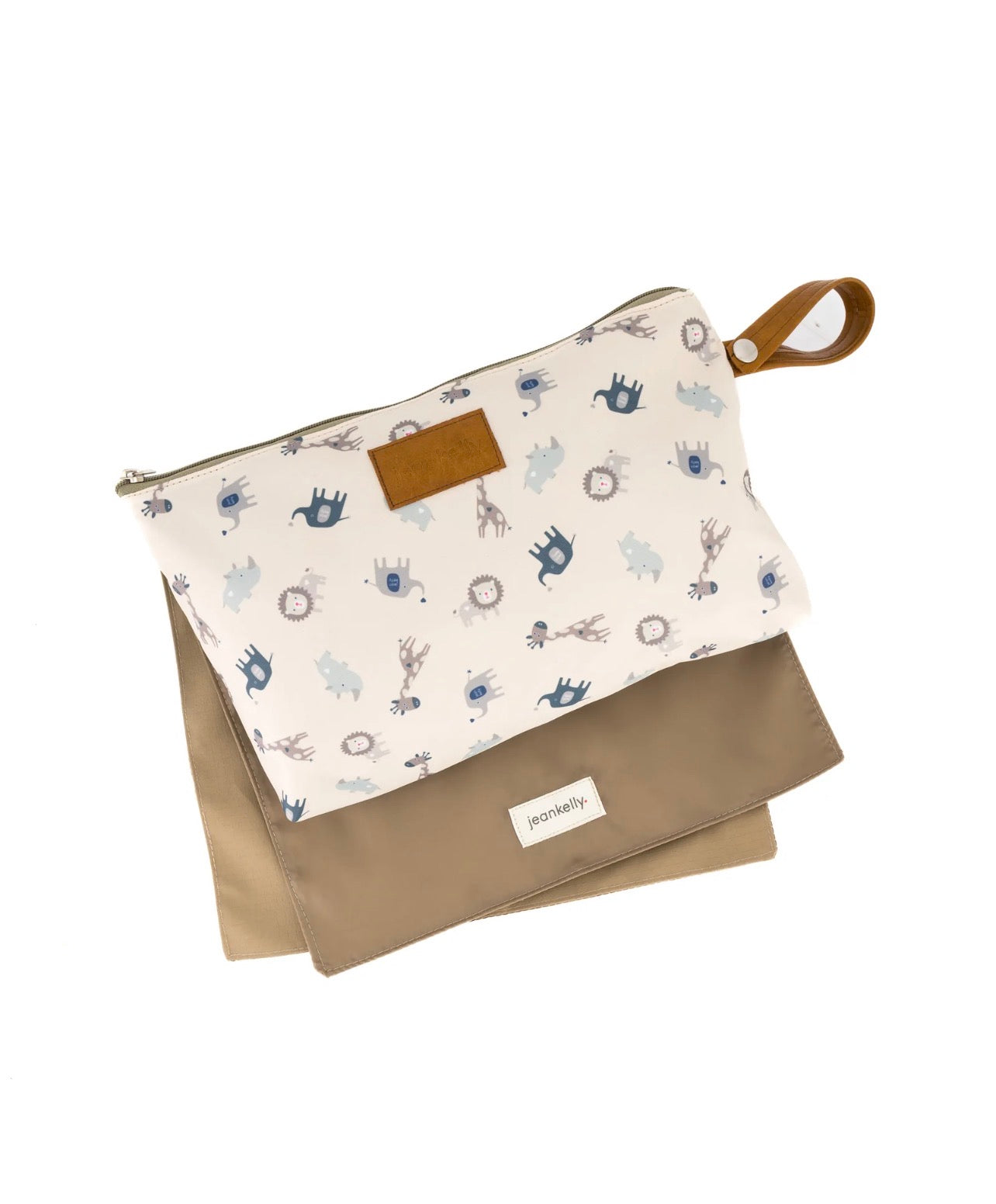 Jeankelly Changing Pouch With Padded Slim Mat + Grab Handle
