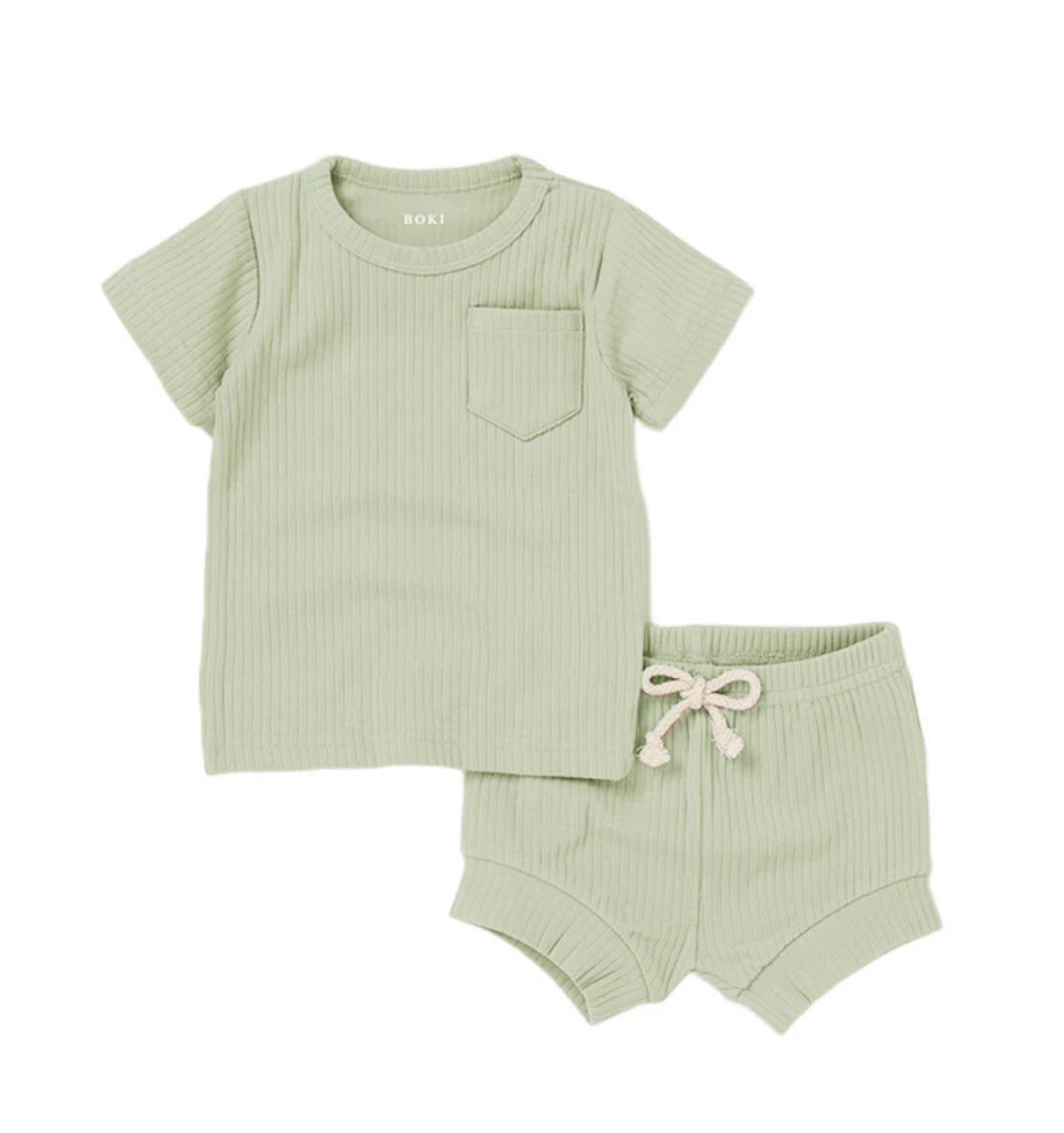 Boki 2 Piece Organic Rib Pyjamas Set