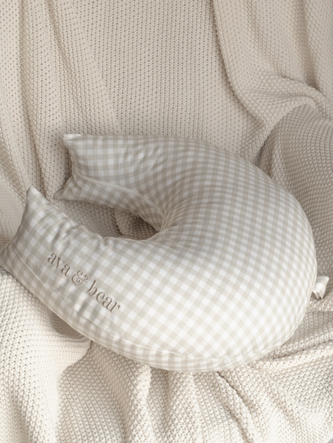 Ava & Bear's Crescent Nursing Cushion
