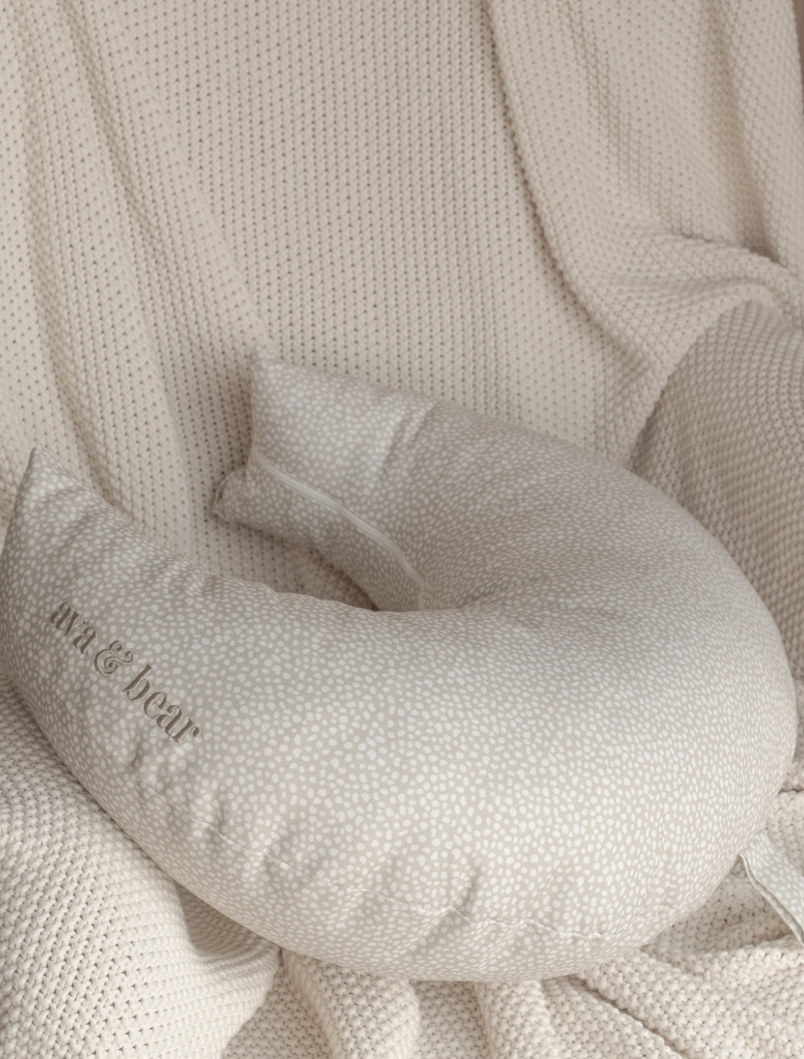 Ava & Bear’s Crescent Nursing Cushion